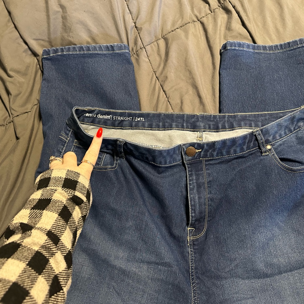 Avenue 24W Tall Strait Leg Soft Denim Jeans